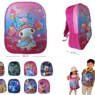 MOCHILA INFANTIL 3D PERSONAJES NENE Y NENA          123A