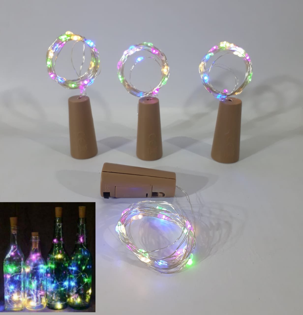 LUZ ALAMBRE BOTELLA LED 3METROS x 10 UNIDADES AF-24053