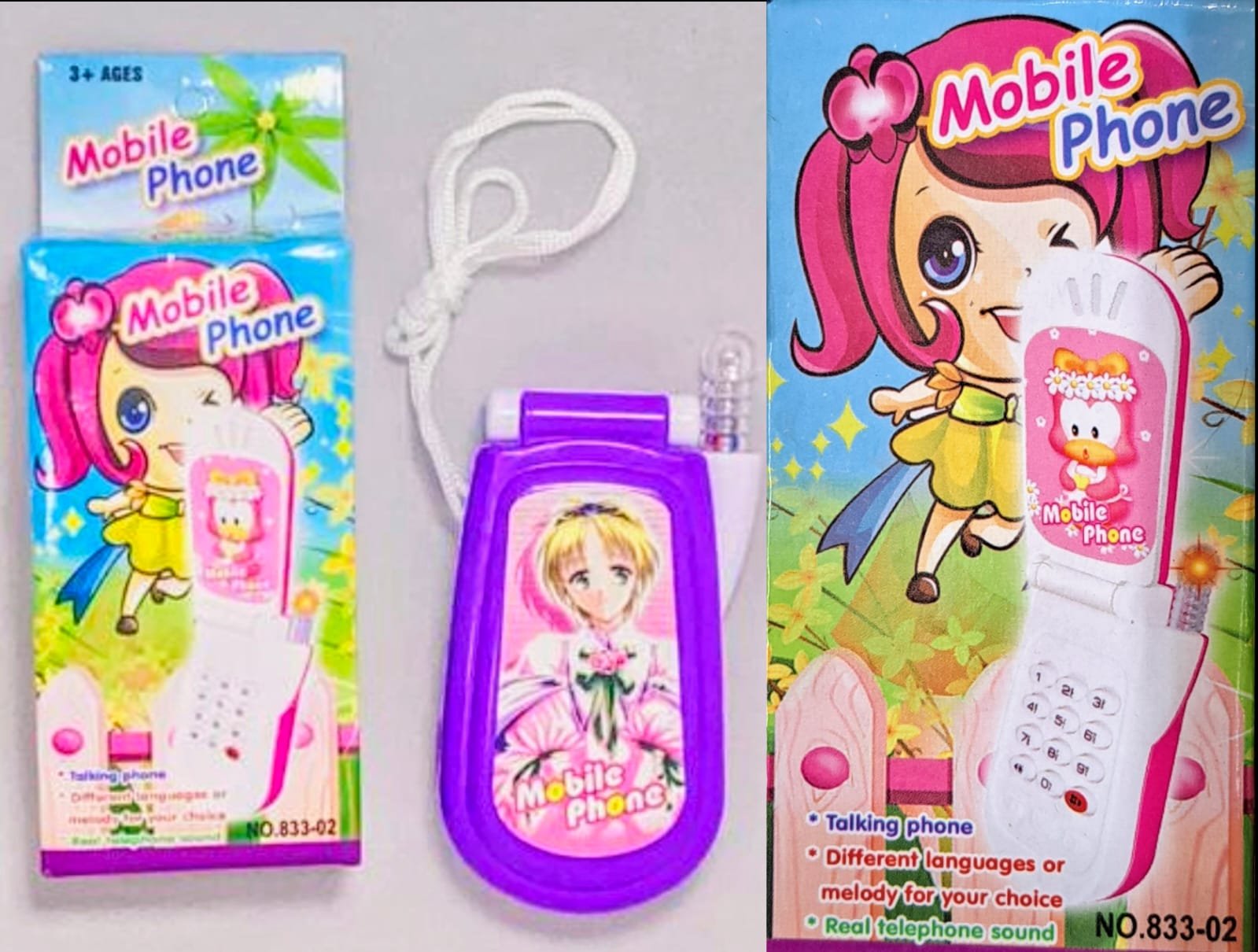CELULAR EN CAJA CON LUZ Y SONIDO / NENAS 360395