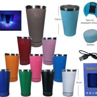 VASO TERMICO LED BT C/PARLANTE 473ML (SIN MARCA) 473ML