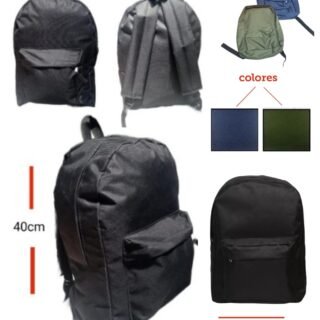 MOCHILA CORDURA LISA - NEGRA - VERDE - AZUL            99342