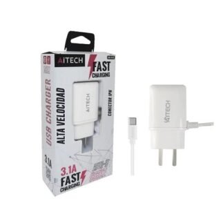 CARGADOR AITECH FAST CHARGING 3.1A 2USB V8 AI-31M