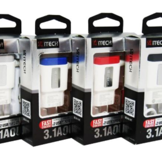 CARGADOR AITECH 3.1A 1.2M 2 USB TIPO C AI-32C
