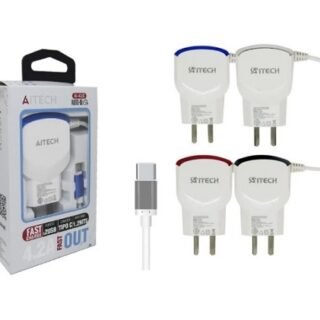 CARGADOR RAPIDO AITECH 4.2A TIPO C 1.2M + 2 USB -