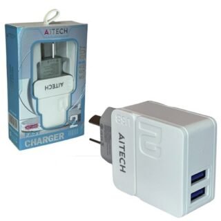 ADAPTADOR CARGADOR AITECH 5.8A 2 USB           AICP120502