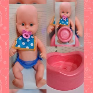 BEBE DE GOMA CON PELELA Y CHUPETE BBP12