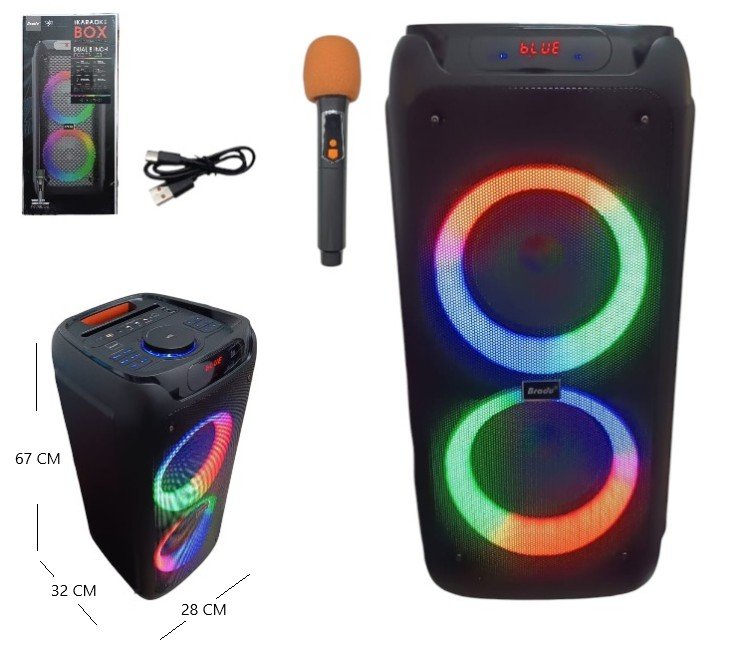 PARLANTE BLUETOOTH C/MICROFONO 8X2PLG BTS-2173