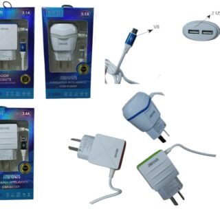 CARGADOR V8 INOVA 5.1A 2 USB CAR-5101A CAR-3400AP CAR-5100AP