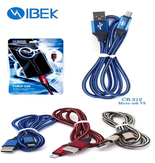 CABLE IBEK MICRO - V8 EN BOLSA CB-212