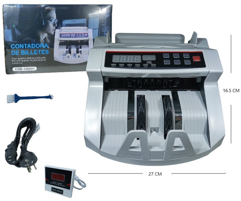 CONTADORA DE BILLETES VISOR 900PCS/MIN 110V/220V CNB-120001/GM-009
