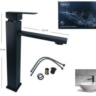 CANILLA GRIFO MONOCOMANDO ALTA NEGRO MATE            DR204