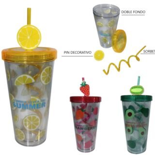 VASO ACRILICO DE FRUTAS CON SORBETE               G272-01