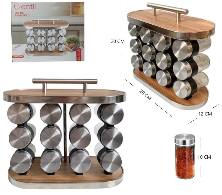 SET DE ESPECIERO 12PCS GN-0072