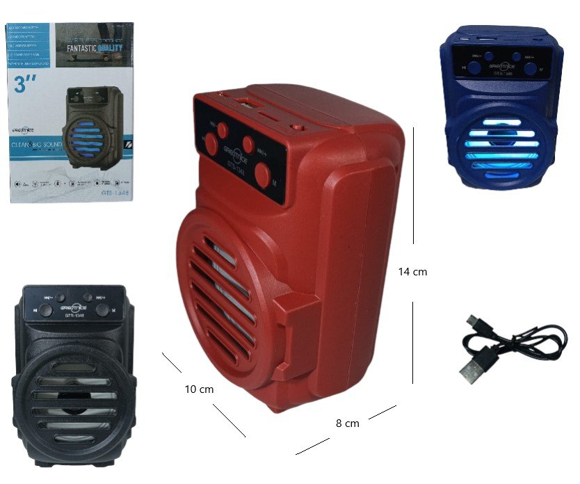PARLANTE 3PLG BLUETOOHT/FM/MP3 GTS-1348