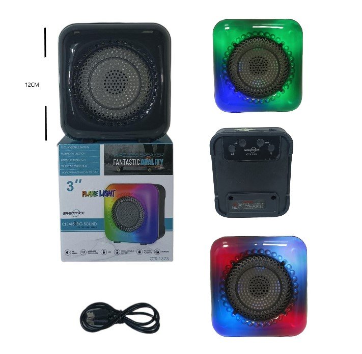 PARLANTE BT 3PLG FM-USB C/LUZ RGB GTS-1373