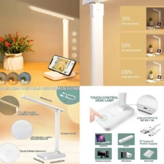 LAMPARA LED DE ESCRITORIO FLEXIBLE SIMIL CUERO HG-688A