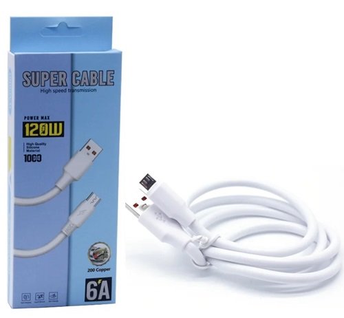 CABLE USB V8 MICRO USB 6A 120W HH-005