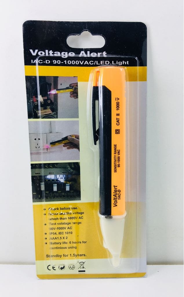 LAPIZ TESTER DE VOLTAJE CON LUZ 1000V CON PILAS -