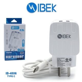 CARGADOR IBEK 4.8A TIPO C CABLE DESMONTABLE IB-4806