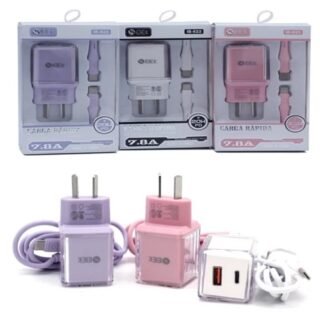 CARGADOR IBEK 7.8A 1 PUERTO USB + TIPO C PD 20W IB-622
