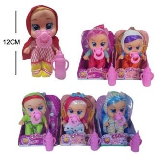 MUÑECA CRYBABY 12CM LLORA -HABLA- RIE K-2040