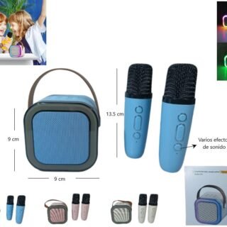 SET DE PARLANTE CON 2 MIC + EFECTO DE SONIDO K-13