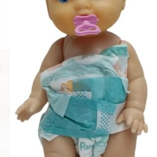 BEBE C/CHUPETE Y PAÑAL GOMA Y PLASTICO -PUPITA           KK-P015