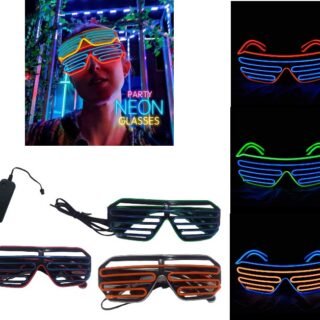 ANTEOJOS DE NEON CRISTAL A PILA KK11