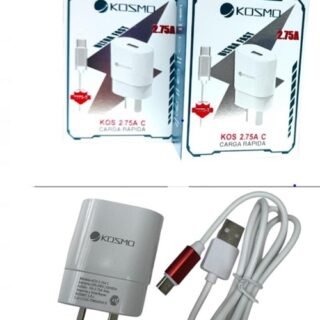CARGADOR KOSMO TIPO C 2.75A CABLE DESMONTABLE KOS-275C