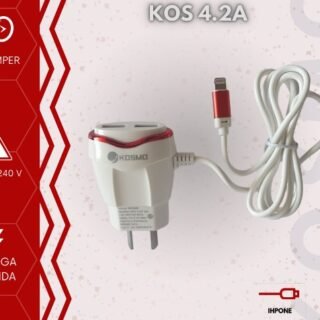 CARGADOR KOSMO 4.2A IPHONE CARGA RAPIDA          KS-42IPH