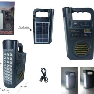 PARLANTE SOLAR BT C/LUZ EMERGENCIA 6000MA KTS-2030