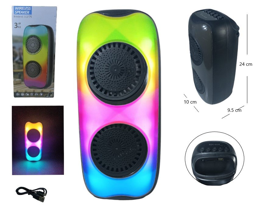 PARLANTE 3X2 BT C/LUZ USB -MP3 KTX-1475