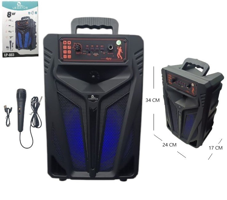 PARLANTE 8PLG BT/ USB / MICROFONO LP-803