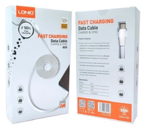 CABLE LDNIO CARGA RAPIDA-DATOS 2MTS. MICRO-V8 LS552-V8