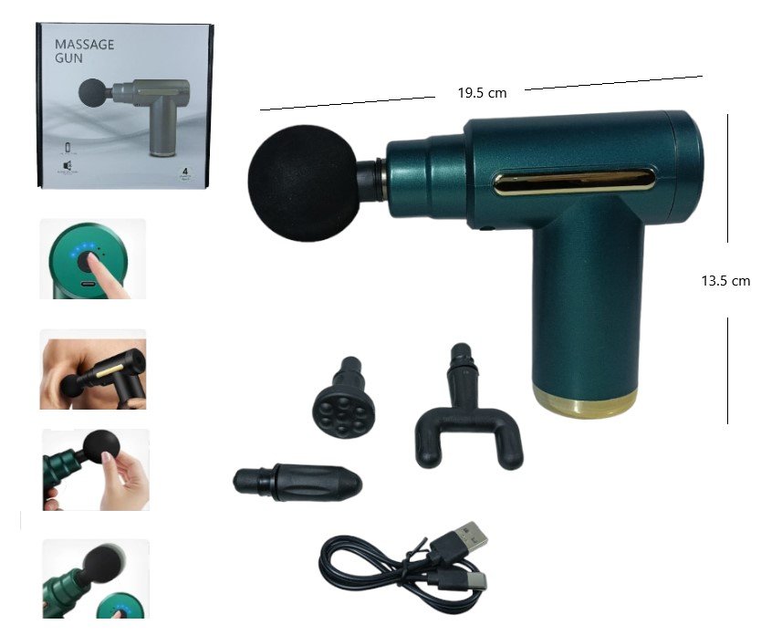 PISTOLA MASAJEADOR RECARGABLE M-121027