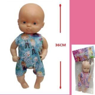 BEBE PLASTISOL CON CUERPO SOPLADO OJITOS FIJOS         M114