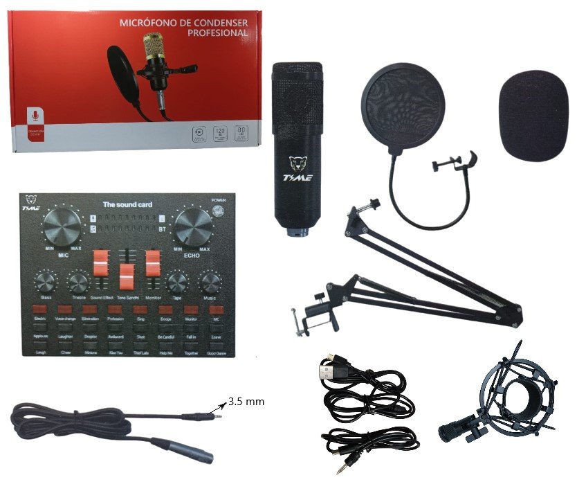 MICROFONO CONDENSER CON PLACA DE SONIDO MIC-31004