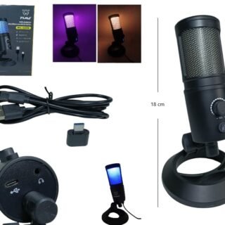 MICROFONO CONDENSER EFECTO LUZ RGB MIC-31006