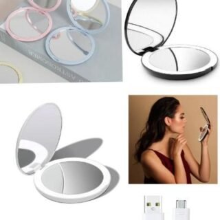 ESPEJO DE CARTERA CON LUZ RECARGABLE                 MS-90