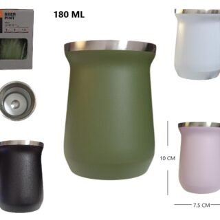 MATE TERMICO DE ACERO INOXIDABLE 180ML