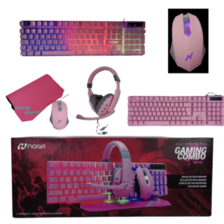 COMBO GAMER NOGA ROSA NKB-411