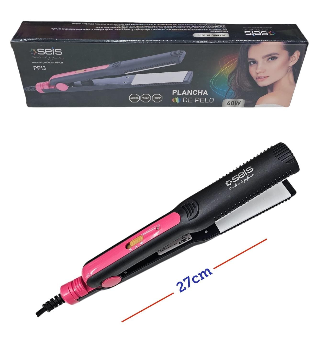 PLANCHA DE PELO CERAMICA 40W PP13