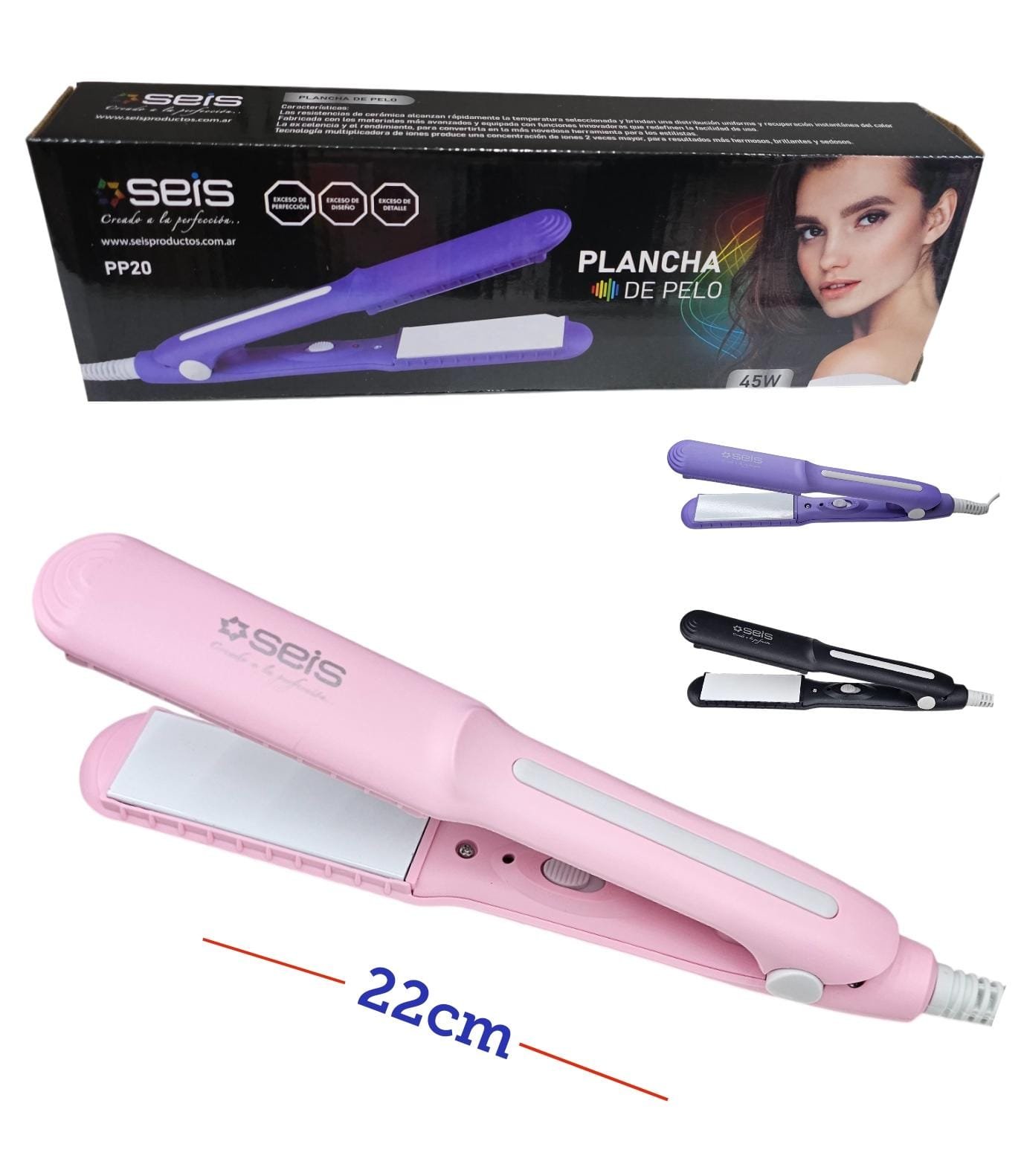 PLANCHA DE PELO CERAMICA 45W PP20