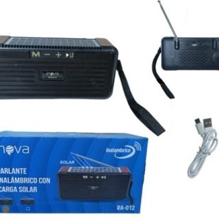 PARLANTE FM/USB/MP3 INOVA CARGA SOLAR 19.5X 9.5CM RA-012