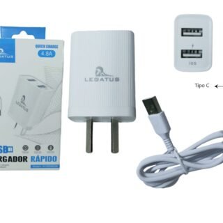 CARGADOR TIPO C 4.8A LEGATUS 2USB RC500448004B