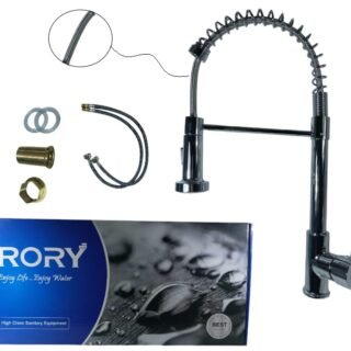 RR-012 CANILLA EXTENSIBLE NEGRO ACERO INOXIDABLE SUS304