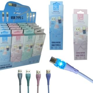 CABLE TIPO C TIME C/LUZ X UNIDAD         CAB-41004