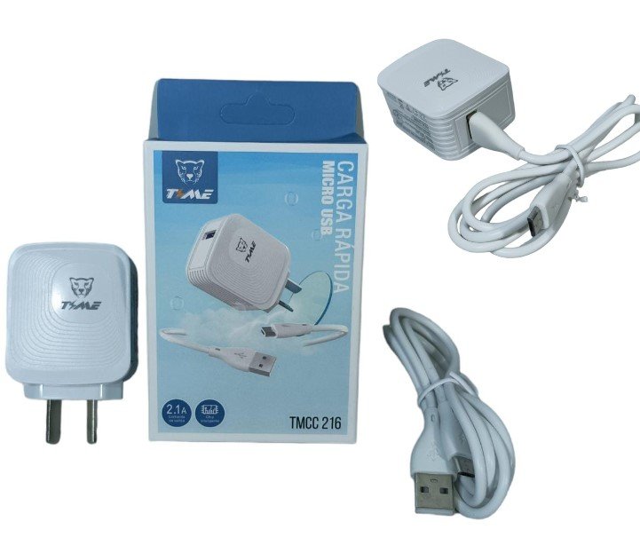CARGADOR TIME V8 2.1A C/ CABLE DESMONTABLE TMCC216