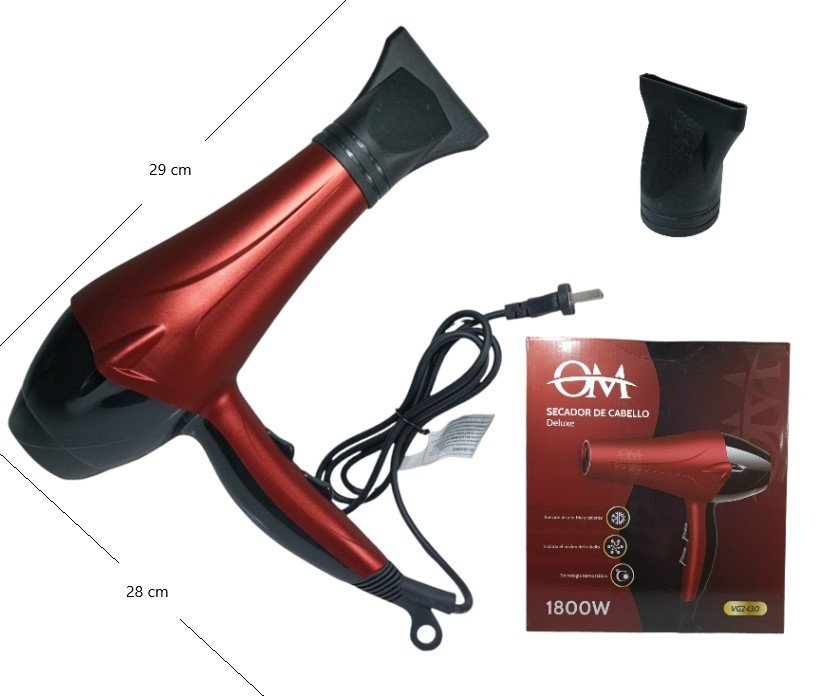 SECADOR DE PELO DELUXE OM 1800W VG2430