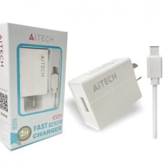 CARGADOR AITECH 2.1A MICRO-V8 CABLE DESMONTABLE           AICP130132B